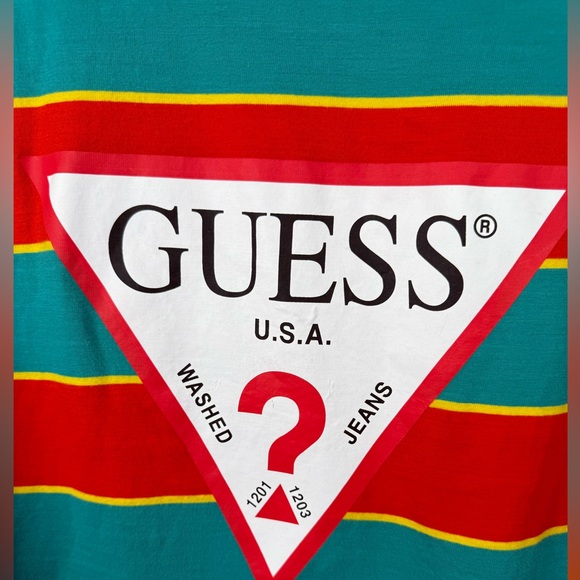 Guess Los Angeles Davidson Stripe Tri Crew T-Shirt Men's Size Large - Picture 5 of 9